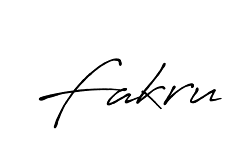 How to make Fakru signature? Antro_Vectra_Bolder is a professional autograph style. Create handwritten signature for Fakru name. Fakru signature style 7 images and pictures png