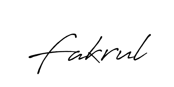 Use a signature maker to create a handwritten signature online. With this signature software, you can design (Antro_Vectra_Bolder) your own signature for name Fakrul. Fakrul signature style 7 images and pictures png