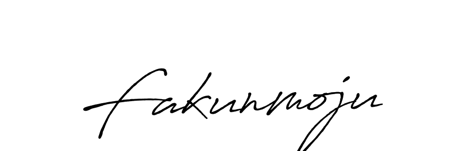 Make a beautiful signature design for name Fakunmoju. With this signature (Antro_Vectra_Bolder) style, you can create a handwritten signature for free. Fakunmoju signature style 7 images and pictures png