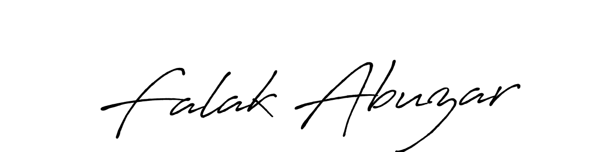 How to make Falak Abuzar name signature. Use Antro_Vectra_Bolder style for creating short signs online. This is the latest handwritten sign. Falak Abuzar signature style 7 images and pictures png