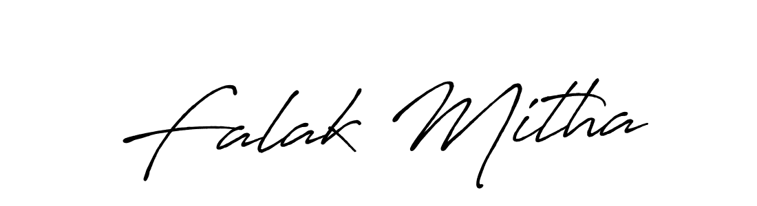 Use a signature maker to create a handwritten signature online. With this signature software, you can design (Antro_Vectra_Bolder) your own signature for name Falak Mitha. Falak Mitha signature style 7 images and pictures png