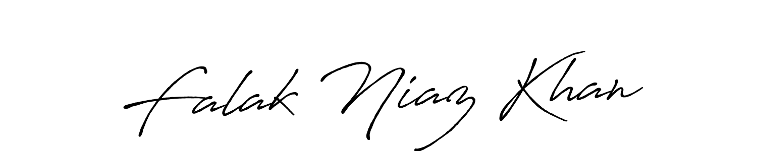 Design your own signature with our free online signature maker. With this signature software, you can create a handwritten (Antro_Vectra_Bolder) signature for name Falak Niaz Khan. Falak Niaz Khan signature style 7 images and pictures png