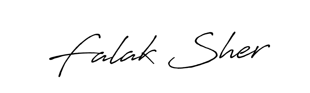 Design your own signature with our free online signature maker. With this signature software, you can create a handwritten (Antro_Vectra_Bolder) signature for name Falak Sher. Falak Sher signature style 7 images and pictures png