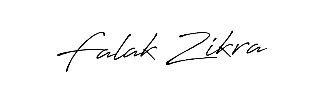 Falak Zikra stylish signature style. Best Handwritten Sign (Antro_Vectra_Bolder) for my name. Handwritten Signature Collection Ideas for my name Falak Zikra. Falak Zikra signature style 7 images and pictures png