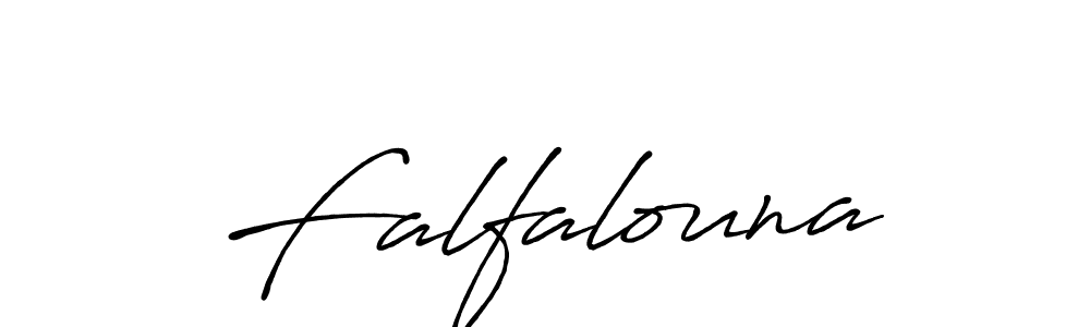 Create a beautiful signature design for name Falfalouna. With this signature (Antro_Vectra_Bolder) fonts, you can make a handwritten signature for free. Falfalouna signature style 7 images and pictures png