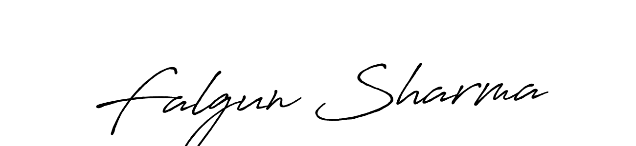 Falgun Sharma stylish signature style. Best Handwritten Sign (Antro_Vectra_Bolder) for my name. Handwritten Signature Collection Ideas for my name Falgun Sharma. Falgun Sharma signature style 7 images and pictures png