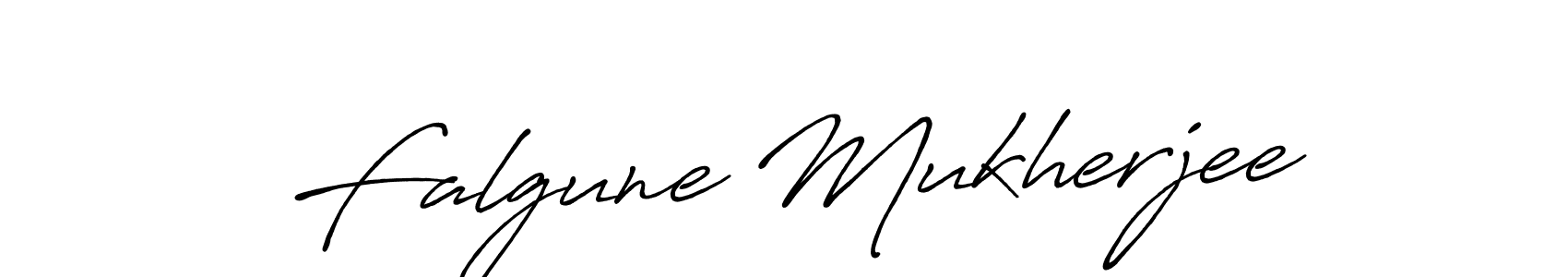 Design your own signature with our free online signature maker. With this signature software, you can create a handwritten (Antro_Vectra_Bolder) signature for name Falgune Mukherjee. Falgune Mukherjee signature style 7 images and pictures png