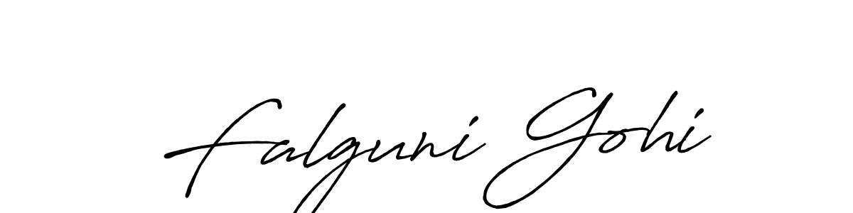 Create a beautiful signature design for name Falguni Gohi. With this signature (Antro_Vectra_Bolder) fonts, you can make a handwritten signature for free. Falguni Gohi signature style 7 images and pictures png