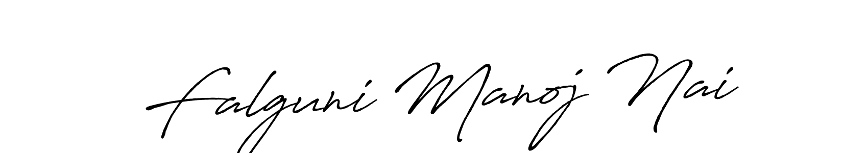 Create a beautiful signature design for name Falguni Manoj Nai. With this signature (Antro_Vectra_Bolder) fonts, you can make a handwritten signature for free. Falguni Manoj Nai signature style 7 images and pictures png