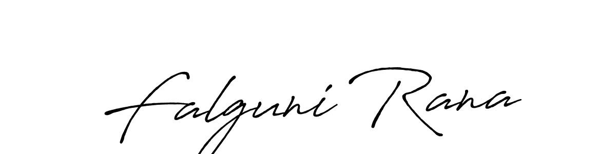How to make Falguni Rana name signature. Use Antro_Vectra_Bolder style for creating short signs online. This is the latest handwritten sign. Falguni Rana signature style 7 images and pictures png