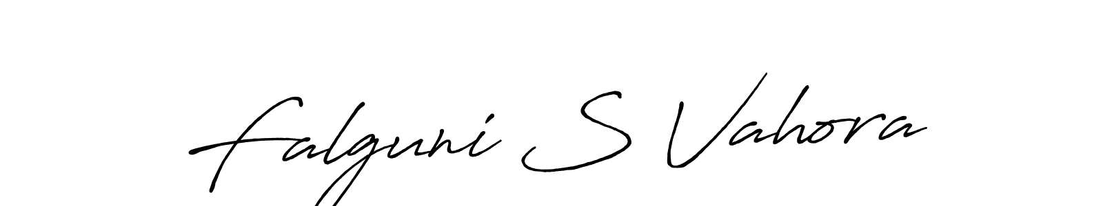 Also You can easily find your signature by using the search form. We will create Falguni S Vahora name handwritten signature images for you free of cost using Antro_Vectra_Bolder sign style. Falguni S Vahora signature style 7 images and pictures png
