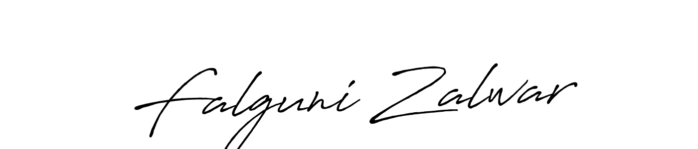 Make a beautiful signature design for name Falguni Zalwar. With this signature (Antro_Vectra_Bolder) style, you can create a handwritten signature for free. Falguni Zalwar signature style 7 images and pictures png
