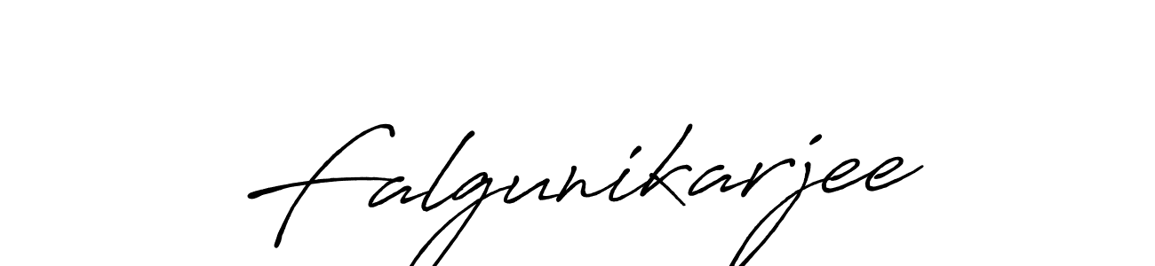 Create a beautiful signature design for name Falgunikarjee. With this signature (Antro_Vectra_Bolder) fonts, you can make a handwritten signature for free. Falgunikarjee signature style 7 images and pictures png