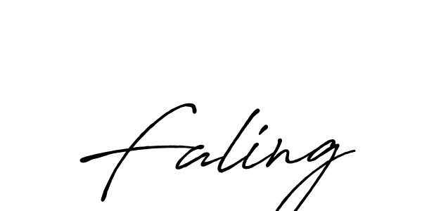 Make a beautiful signature design for name Faling. With this signature (Antro_Vectra_Bolder) style, you can create a handwritten signature for free. Faling signature style 7 images and pictures png