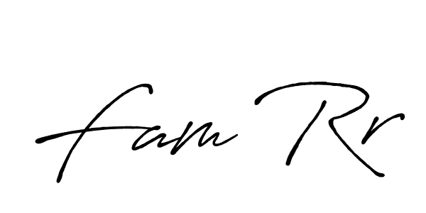 Also we have Fam Rr name is the best signature style. Create professional handwritten signature collection using Antro_Vectra_Bolder autograph style. Fam Rr signature style 7 images and pictures png