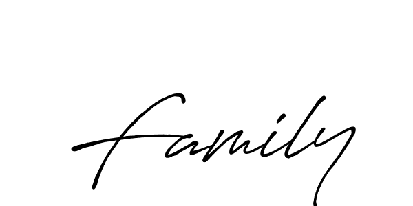 Design your own signature with our free online signature maker. With this signature software, you can create a handwritten (Antro_Vectra_Bolder) signature for name Family. Family signature style 7 images and pictures png