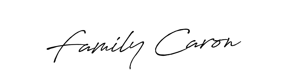 Also You can easily find your signature by using the search form. We will create Family Caron name handwritten signature images for you free of cost using Antro_Vectra_Bolder sign style. Family Caron signature style 7 images and pictures png