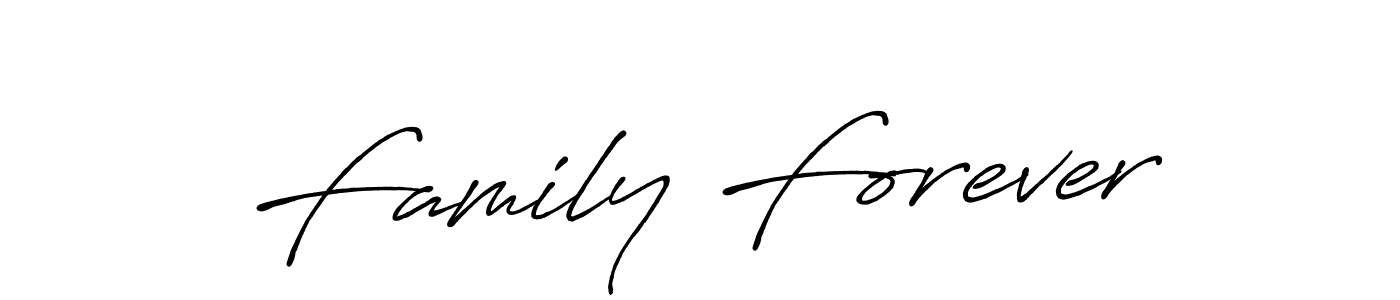 How to make Family Forever signature? Antro_Vectra_Bolder is a professional autograph style. Create handwritten signature for Family Forever name. Family Forever signature style 7 images and pictures png