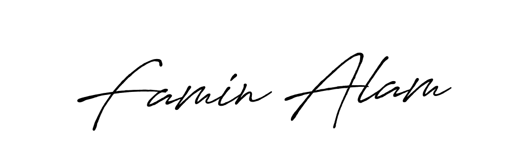 Make a short Famin Alam signature style. Manage your documents anywhere anytime using Antro_Vectra_Bolder. Create and add eSignatures, submit forms, share and send files easily. Famin Alam signature style 7 images and pictures png