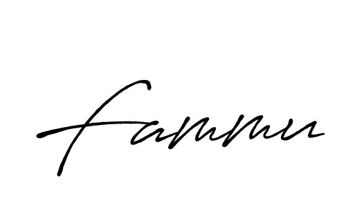 Fammu stylish signature style. Best Handwritten Sign (Antro_Vectra_Bolder) for my name. Handwritten Signature Collection Ideas for my name Fammu. Fammu signature style 7 images and pictures png