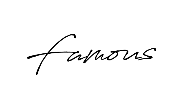 Create a beautiful signature design for name Famous. With this signature (Antro_Vectra_Bolder) fonts, you can make a handwritten signature for free. Famous signature style 7 images and pictures png
