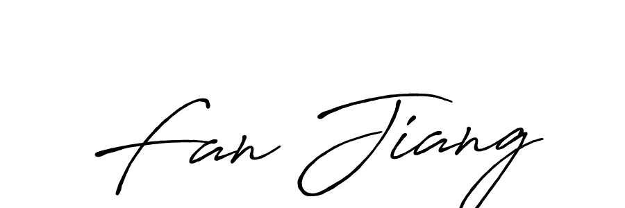 Fan Jiang stylish signature style. Best Handwritten Sign (Antro_Vectra_Bolder) for my name. Handwritten Signature Collection Ideas for my name Fan Jiang. Fan Jiang signature style 7 images and pictures png