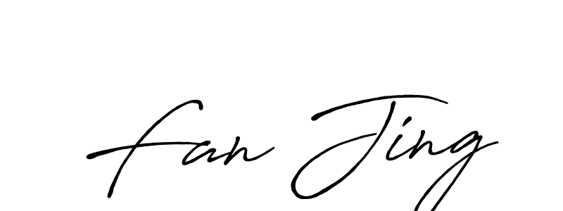 Fan Jing stylish signature style. Best Handwritten Sign (Antro_Vectra_Bolder) for my name. Handwritten Signature Collection Ideas for my name Fan Jing. Fan Jing signature style 7 images and pictures png
