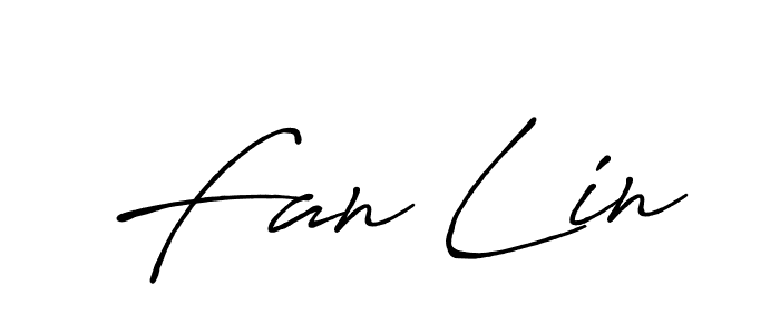 How to make Fan Lin name signature. Use Antro_Vectra_Bolder style for creating short signs online. This is the latest handwritten sign. Fan Lin signature style 7 images and pictures png