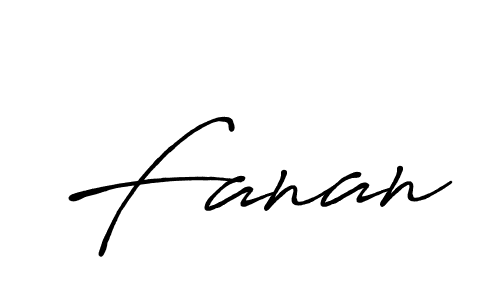 Use a signature maker to create a handwritten signature online. With this signature software, you can design (Antro_Vectra_Bolder) your own signature for name Fanan. Fanan signature style 7 images and pictures png