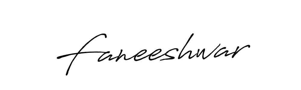 Make a beautiful signature design for name Faneeshwar. With this signature (Antro_Vectra_Bolder) style, you can create a handwritten signature for free. Faneeshwar signature style 7 images and pictures png