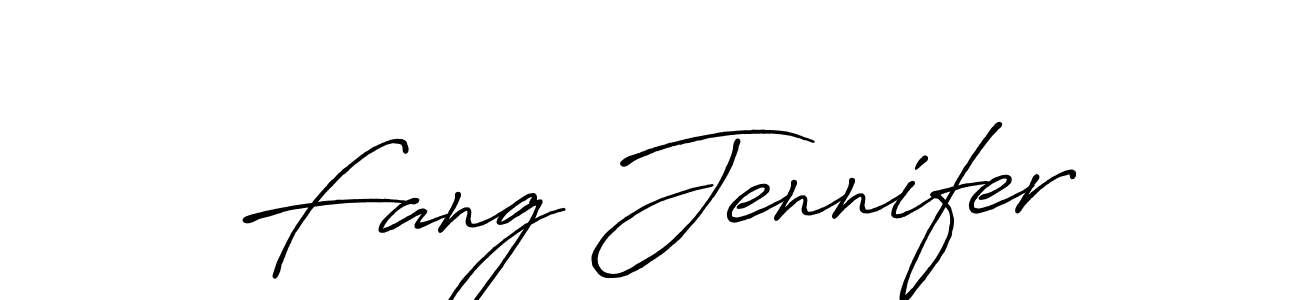 Create a beautiful signature design for name Fang Jennifer. With this signature (Antro_Vectra_Bolder) fonts, you can make a handwritten signature for free. Fang Jennifer signature style 7 images and pictures png