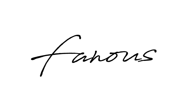 Create a beautiful signature design for name Fanous. With this signature (Antro_Vectra_Bolder) fonts, you can make a handwritten signature for free. Fanous signature style 7 images and pictures png