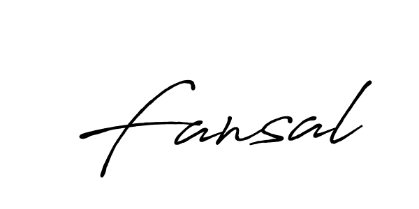 Also we have Fansal name is the best signature style. Create professional handwritten signature collection using Antro_Vectra_Bolder autograph style. Fansal signature style 7 images and pictures png
