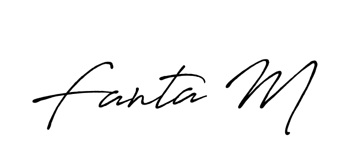 How to make Fanta M signature? Antro_Vectra_Bolder is a professional autograph style. Create handwritten signature for Fanta M name. Fanta M signature style 7 images and pictures png