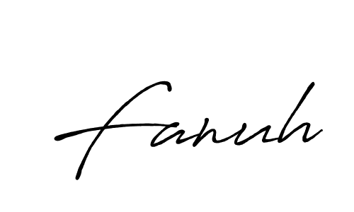 Make a beautiful signature design for name Fanuh. With this signature (Antro_Vectra_Bolder) style, you can create a handwritten signature for free. Fanuh signature style 7 images and pictures png