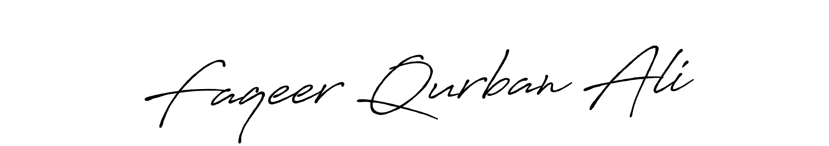 Create a beautiful signature design for name Faqeer Qurban Ali. With this signature (Antro_Vectra_Bolder) fonts, you can make a handwritten signature for free. Faqeer Qurban Ali signature style 7 images and pictures png