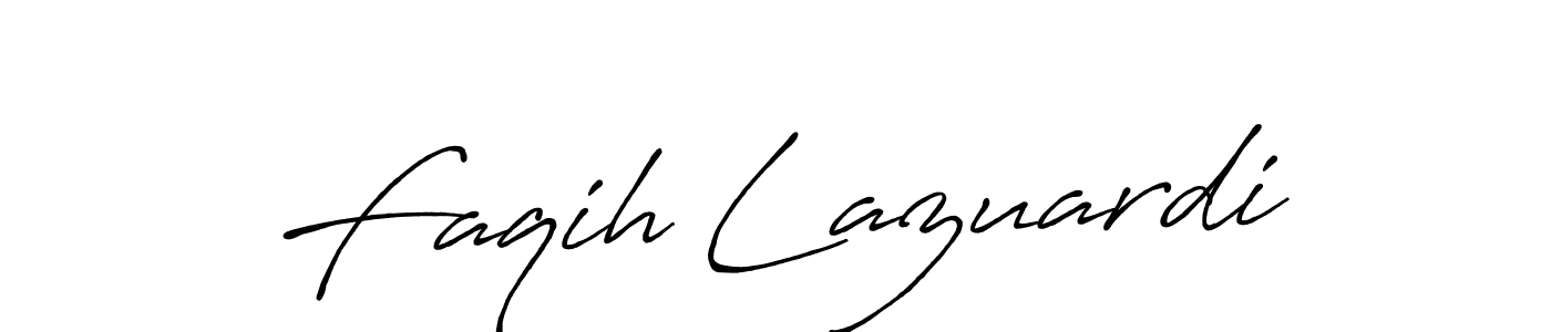 How to make Faqih Lazuardi signature? Antro_Vectra_Bolder is a professional autograph style. Create handwritten signature for Faqih Lazuardi name. Faqih Lazuardi signature style 7 images and pictures png