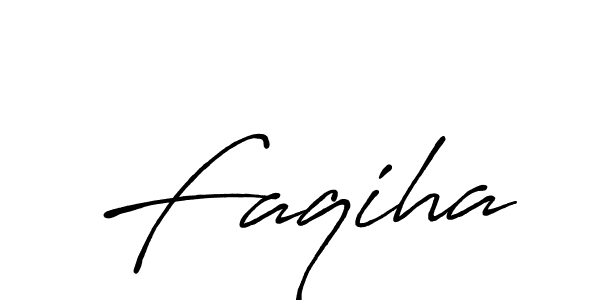 You should practise on your own different ways (Antro_Vectra_Bolder) to write your name (Faqiha) in signature. don't let someone else do it for you. Faqiha signature style 7 images and pictures png