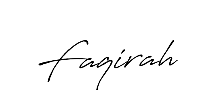 Create a beautiful signature design for name Faqirah. With this signature (Antro_Vectra_Bolder) fonts, you can make a handwritten signature for free. Faqirah signature style 7 images and pictures png