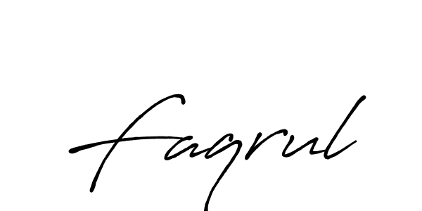 Make a beautiful signature design for name Faqrul. With this signature (Antro_Vectra_Bolder) style, you can create a handwritten signature for free. Faqrul signature style 7 images and pictures png