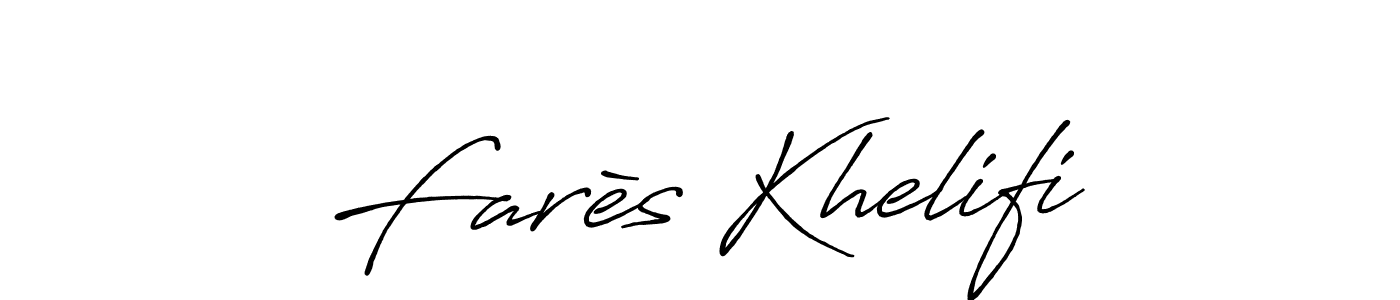 Make a short Farès Khelifi signature style. Manage your documents anywhere anytime using Antro_Vectra_Bolder. Create and add eSignatures, submit forms, share and send files easily. Farès Khelifi signature style 7 images and pictures png