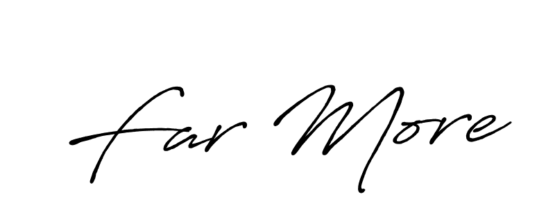 How to make Far More name signature. Use Antro_Vectra_Bolder style for creating short signs online. This is the latest handwritten sign. Far More signature style 7 images and pictures png