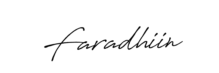 Antro_Vectra_Bolder is a professional signature style that is perfect for those who want to add a touch of class to their signature. It is also a great choice for those who want to make their signature more unique. Get Faradhiin name to fancy signature for free. Faradhiin signature style 7 images and pictures png