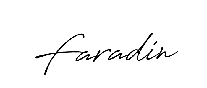 Design your own signature with our free online signature maker. With this signature software, you can create a handwritten (Antro_Vectra_Bolder) signature for name Faradin. Faradin signature style 7 images and pictures png