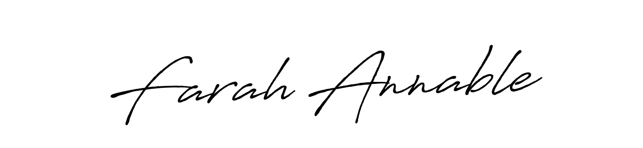 Use a signature maker to create a handwritten signature online. With this signature software, you can design (Antro_Vectra_Bolder) your own signature for name Farah Annable. Farah Annable signature style 7 images and pictures png