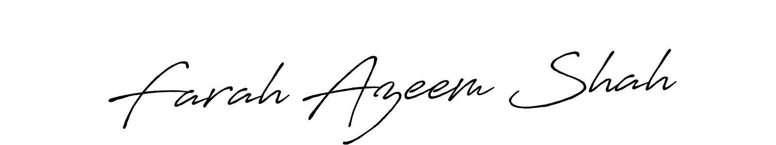 Also You can easily find your signature by using the search form. We will create Farah Azeem Shah name handwritten signature images for you free of cost using Antro_Vectra_Bolder sign style. Farah Azeem Shah signature style 7 images and pictures png