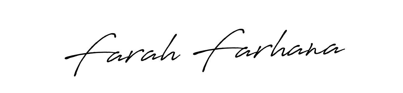 Farah Farhana stylish signature style. Best Handwritten Sign (Antro_Vectra_Bolder) for my name. Handwritten Signature Collection Ideas for my name Farah Farhana. Farah Farhana signature style 7 images and pictures png