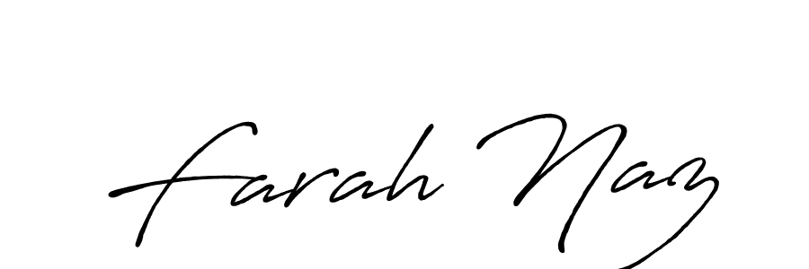 Make a beautiful signature design for name Farah Naz. With this signature (Antro_Vectra_Bolder) style, you can create a handwritten signature for free. Farah Naz signature style 7 images and pictures png