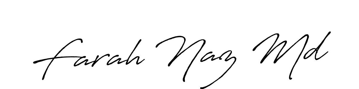 Also You can easily find your signature by using the search form. We will create Farah Naz Md name handwritten signature images for you free of cost using Antro_Vectra_Bolder sign style. Farah Naz Md signature style 7 images and pictures png