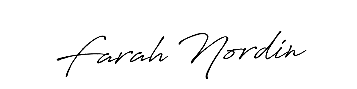 The best way (Antro_Vectra_Bolder) to make a short signature is to pick only two or three words in your name. The name Farah Nordin include a total of six letters. For converting this name. Farah Nordin signature style 7 images and pictures png